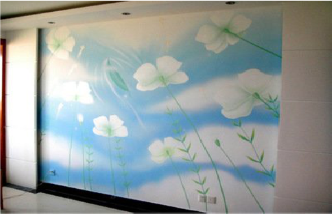 巴中画墙绘怎么画好白云的蓬松感？