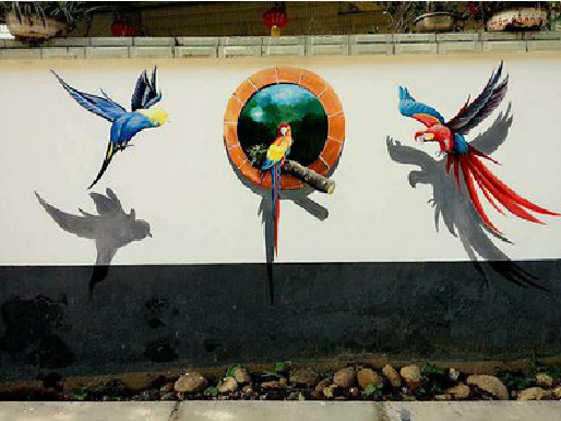 巴中视觉错位-3D墙绘设计