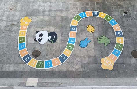 巴中地面游戏彩绘