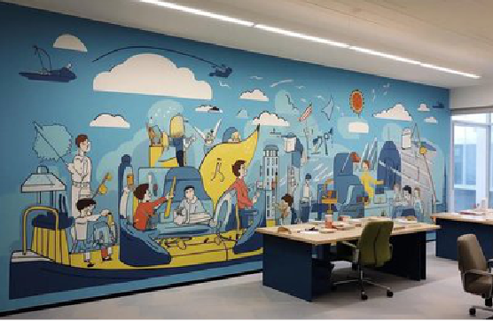 巴中办公室墙绘的特点。