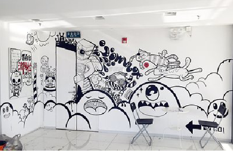 巴中手绘墙并非传统涂鸦。